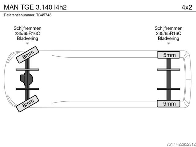 Dobozos furgon MAN TGE 3.140 l4h2