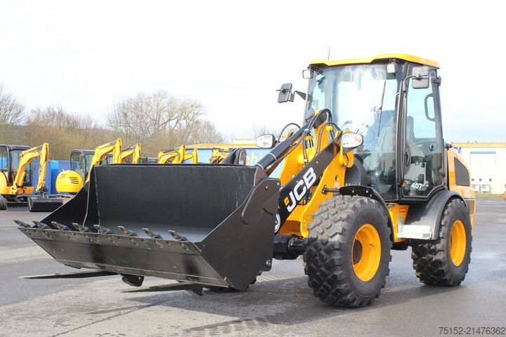 Radlader inkl. Klappschaufel und Gabel JCB 407 Stufe V inkl. Schaufel + Gabel - NEU