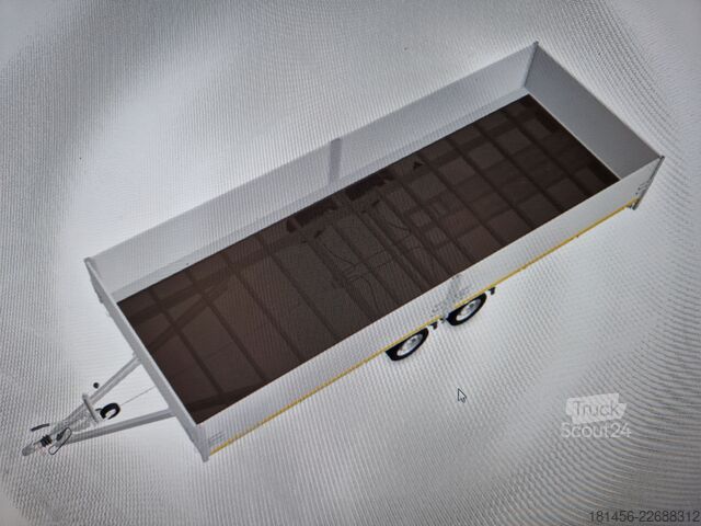 Reboques de automóveis Eduard Volumen 606x220x70cm hohe Aluwände 3500kg Tandem verfügbar Neu