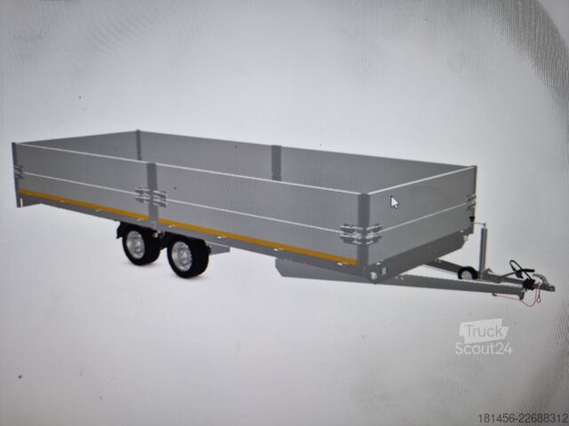 Reboques de automóveis Eduard Volumen 606x220x70cm hohe Aluwände 3500kg Tandem verfügbar Neu