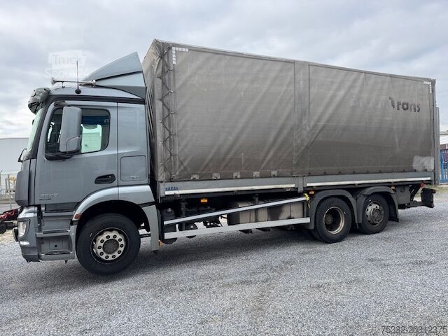 Nákladní automobil s plošinou a plachtou Mercedes-Benz Antos 2540 Gr.Fhs 7,3 m Pl Lbw 1,5 Klima