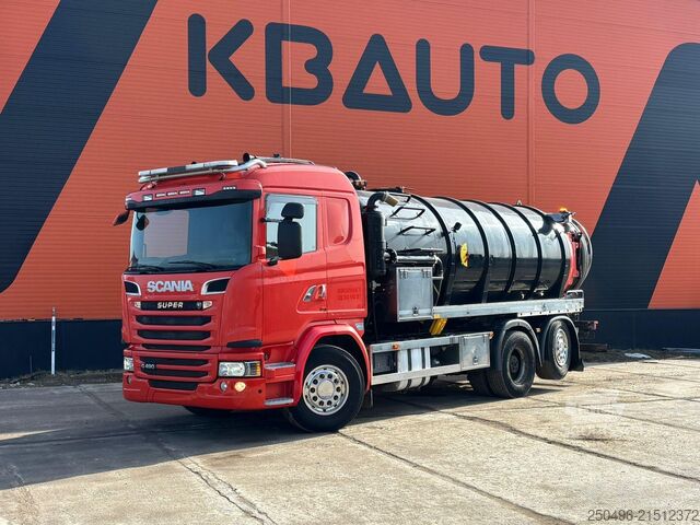 Ciężarówka próżniowa Scania G 490 6x2*4 Tankmobil aluminium tank 15000 l + ...