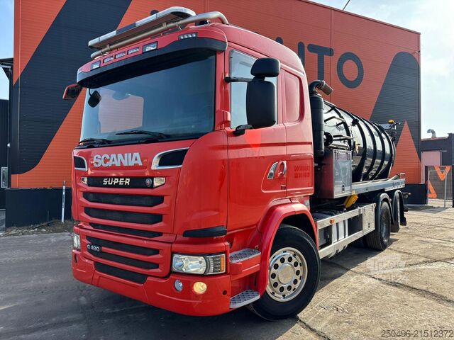 Ciężarówka próżniowa Scania G 490 6x2*4 Tankmobil aluminium tank 15000 l + ...