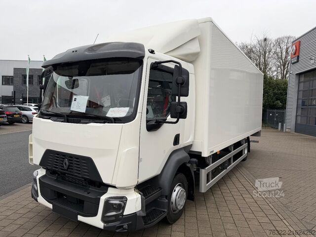 Box body Renault D 12 LOW P4X2  210E6 / GESLOTEN BAK MET LAADKLE...