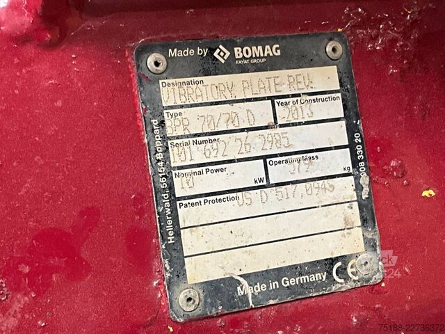 Placa vibratoria Bomag BPR 70/70 D