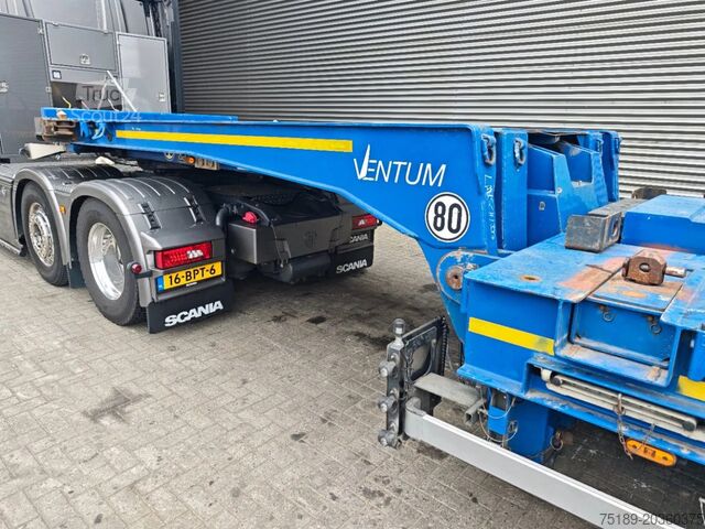 Plattform trailer Goldhofer Ventum Total lenght: 72.85 Meters 3 Pieces!