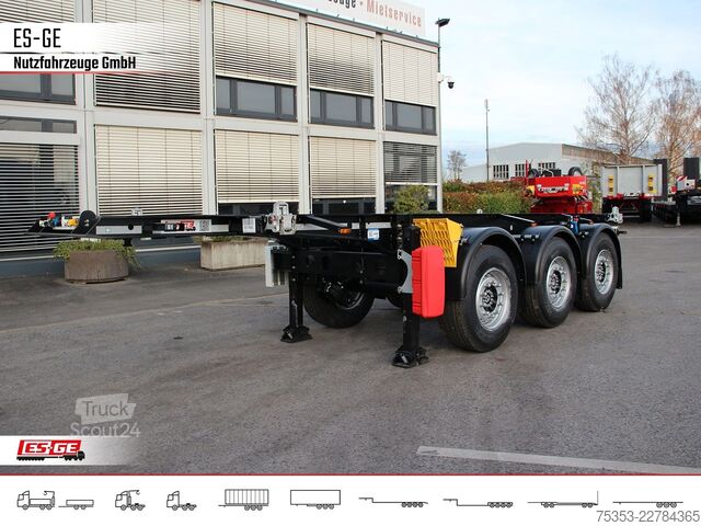 Växelflakssläp KRONE 3-Achs-Containerchassis 20'