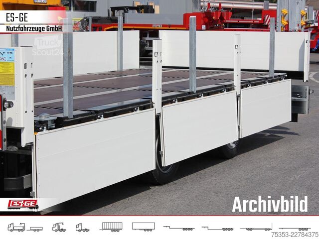 Aanhanger met werkplatform ES-GE Tandemanhänger - Bordwände, CV