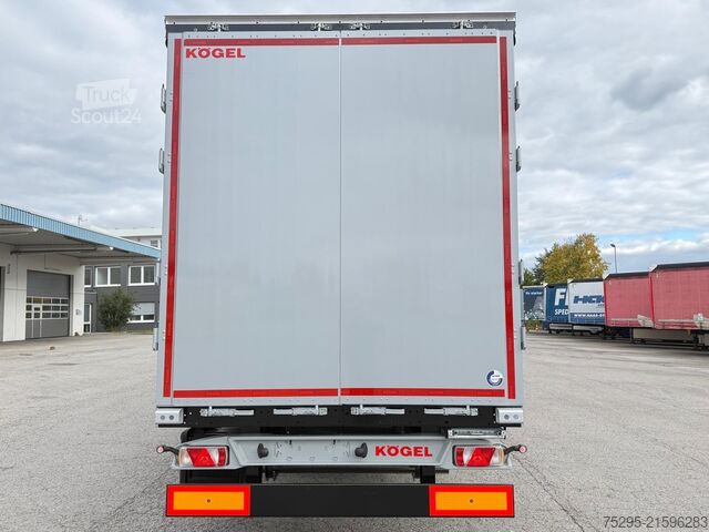 Open semitrailer with tarp Kögel 3 Achs Standard NEU Lift SAF Lasi XL+Getränke