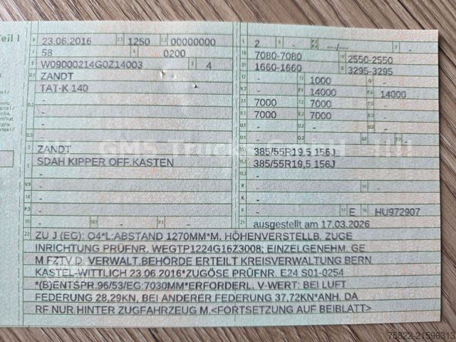 Tristrani nagibni priklopnik  Kipper Tieflader Rampen / 14ton / load 10,7ton