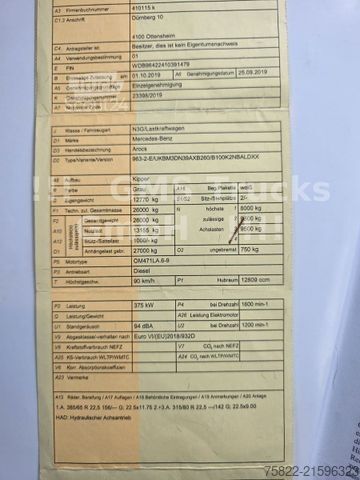 Tipper truck MERCEDES-BENZ Arocs 2651 / 6X4 + Hydro 6X6 / Meiller /Retarder