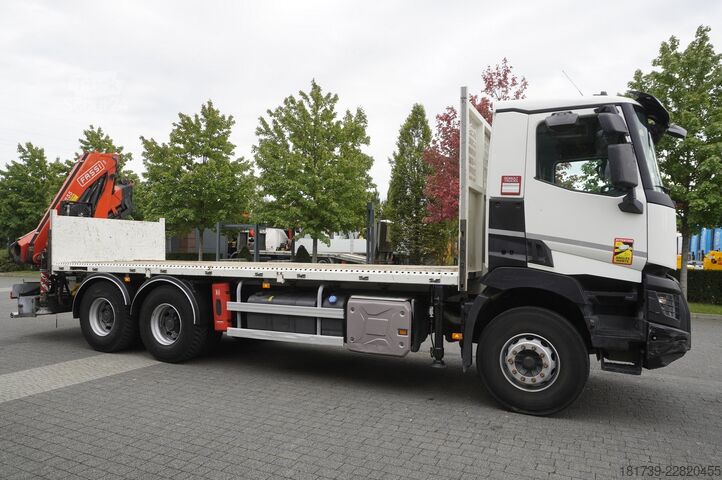 Plattform mit Kran Renault C380 DTI 11 6x4 / Fassi F235A.0.24 E