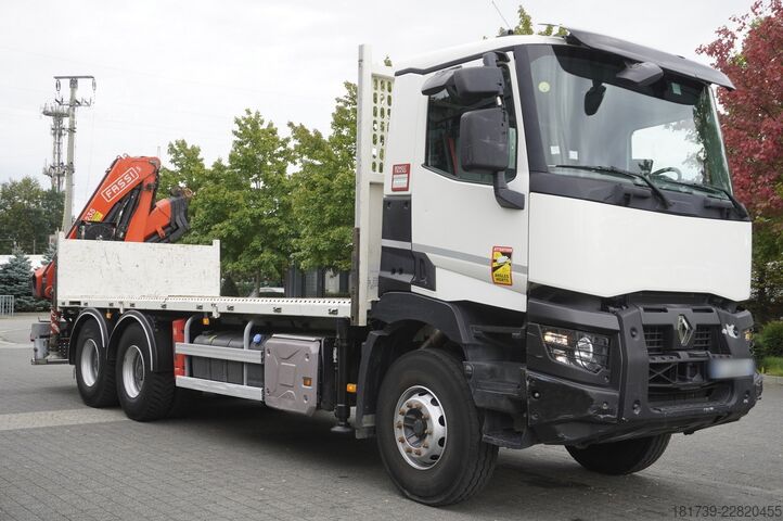 Plattform mit Kran Renault C380 DTI 11 6x4 / Fassi F235A.0.24 E