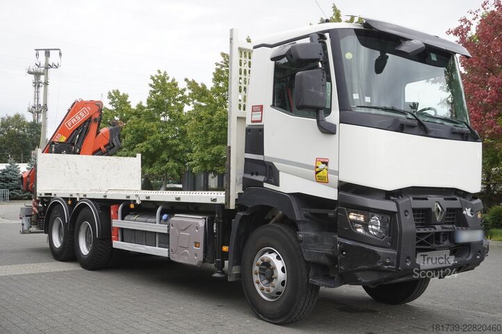 Platform met kraan Renault C380 DTI 11 6x4 / Fassi F235A.0.24 E