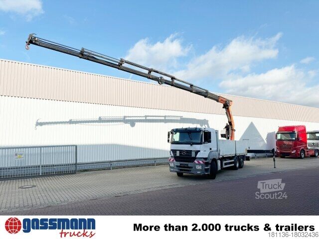 Vrachtauto met open laadbak Mercedes-Benz Axor 2536/43 L 6x2 mit Heckkran Palfinger PK 24502
