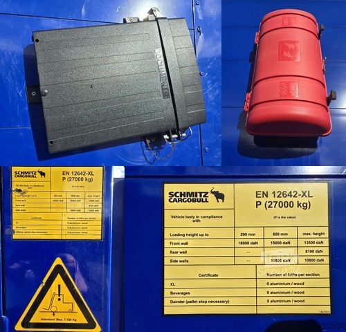 Semirimorchio con telone SCHMITZ CARGOBULL SCS 24/L - 13.62 EB PowerCurtain Liftachse