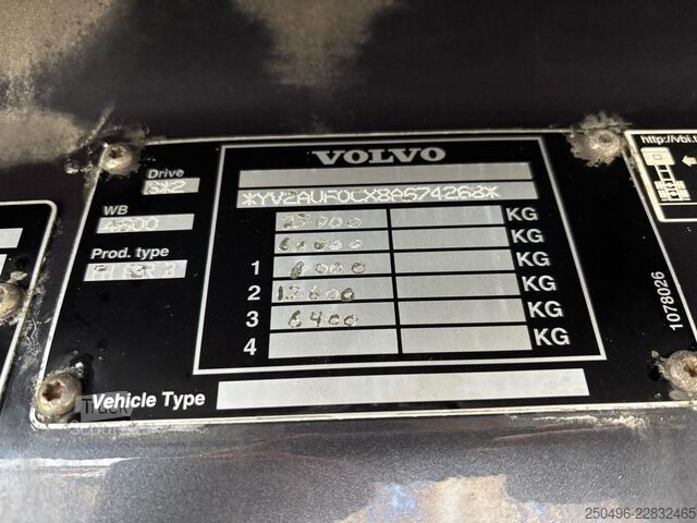 Kabina na šasiji Volvo FH 16 580 6x2 FOR SALE AS CHASSIS / RETARDER / ...