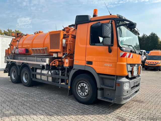 Vákuumtartályos teherautó MERCEDES-BENZ 3344 Actros Saug-Druck Wagen Müller VMF 110EGH