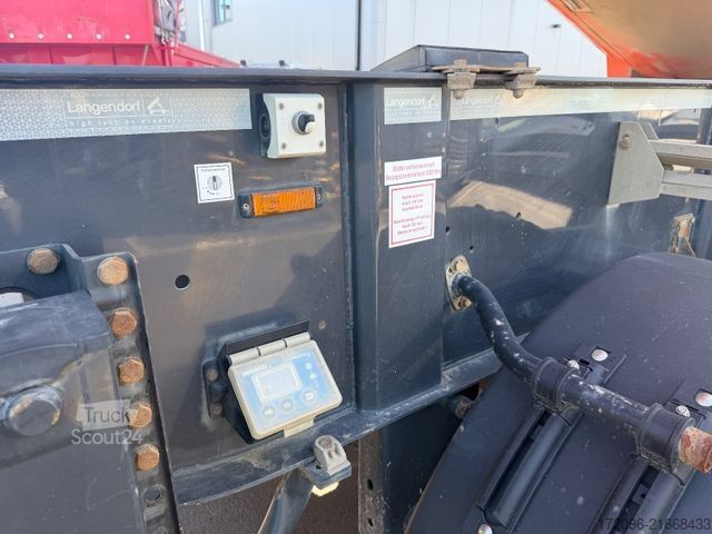 Kippers oplegger LANGENDORF SKS-HS 24/29 Stahl, Elektr. Verdeck, Liftachse