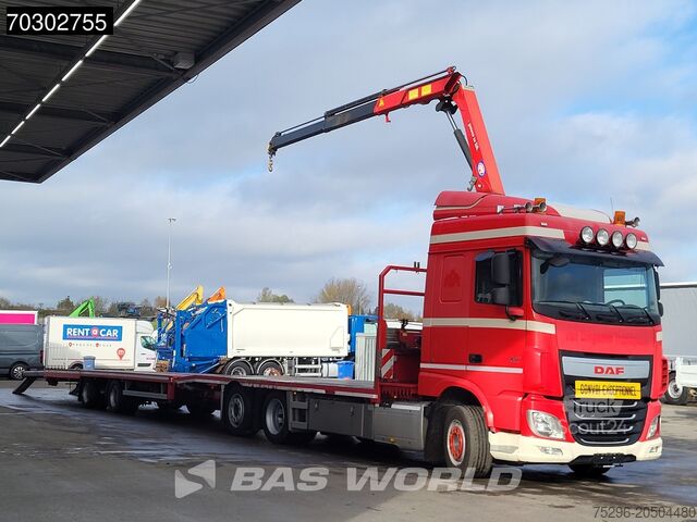 DAF XF XF 440 6X2 NL-грузовик Автовоз APK Кран HMF 900-K2 Лебёдка Подъёмно-управляемая ось Euro 6 DAF XF 440 XF 6X2 NL-Truck Transporter APK HMF 900-...