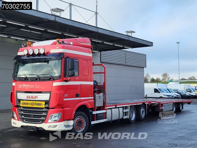 DAF XF XF 440 6X2 NL-Camión Transportador APK Grúa HMF 900-K2 Cabrestante Eje elevable-directriz Eur DAF XF 440 XF 6X2 NL-Truck Transporter APK HMF 900-...