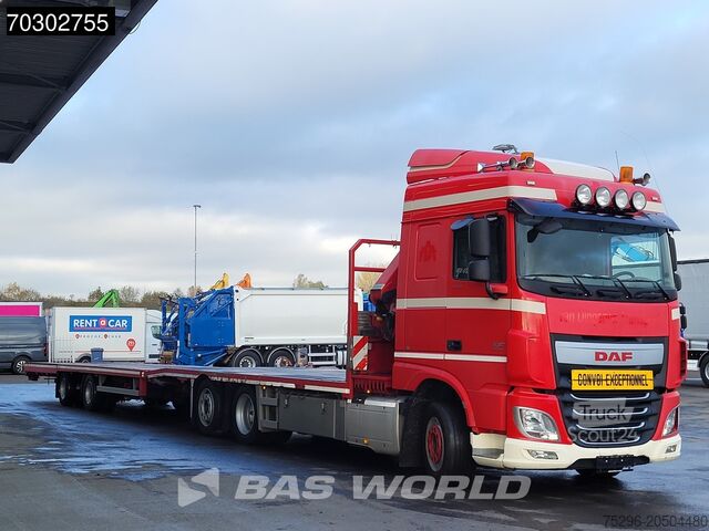 DAF XF XF 440 6X2 NL-грузовик Автовоз APK Кран HMF 900-K2 Лебёдка Подъёмно-управляемая ось Euro 6 DAF XF 440 XF 6X2 NL-Truck Transporter APK HMF 900-...