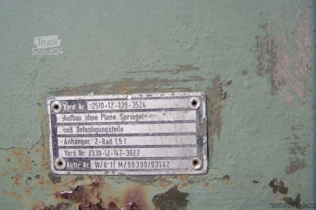 Remorque ouverte Unimog UNIMOG *BUNDESWEHRANHÄNGER