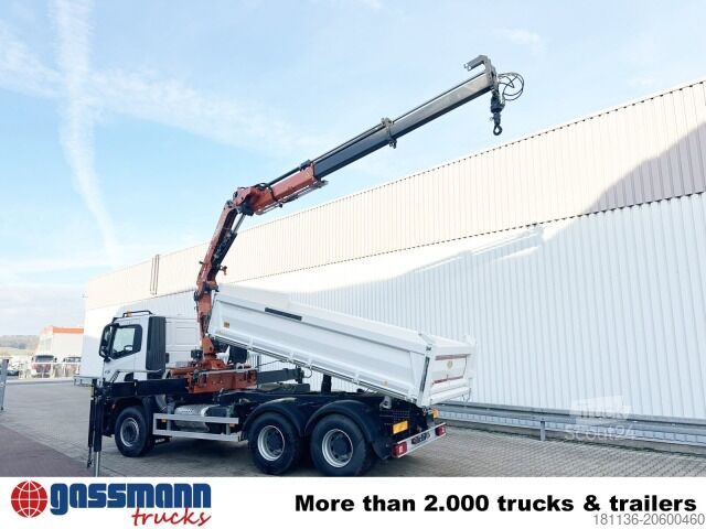 Kipper LKW Iveco X-Way AD300X46Z 6x4 mit Kran Atlas AK 206.4E-A2,