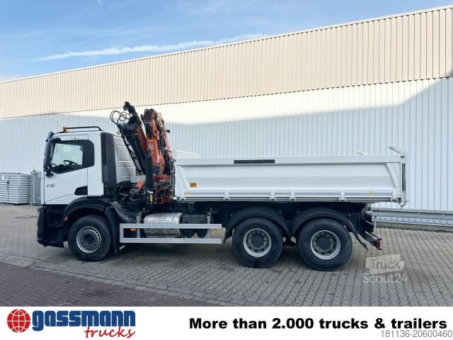 Kipper LKW Iveco X-Way AD300X46Z 6x4 mit Kran Atlas AK 206.4E-A2,