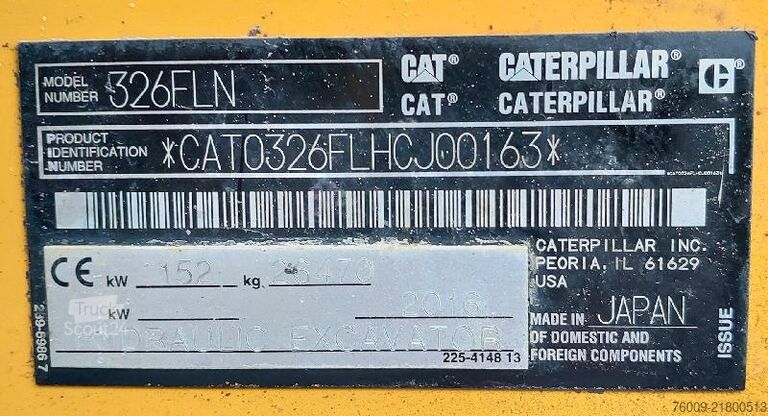 Pásový bagr CAT 326FLN