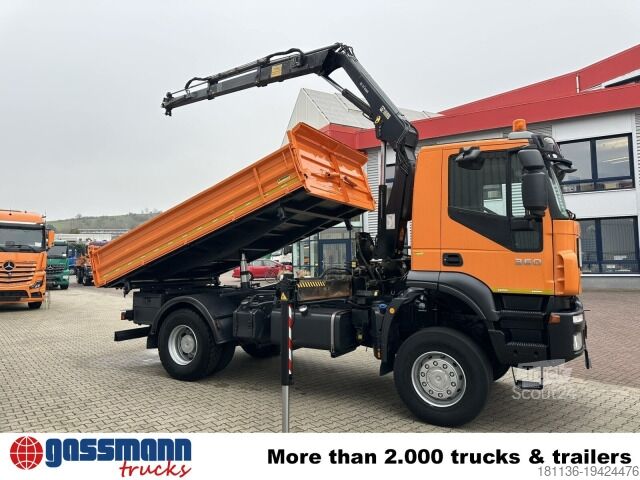 Sklápač Iveco Trakker AD190T36W 4x4, EEV, Kran Hiab 111BS-2