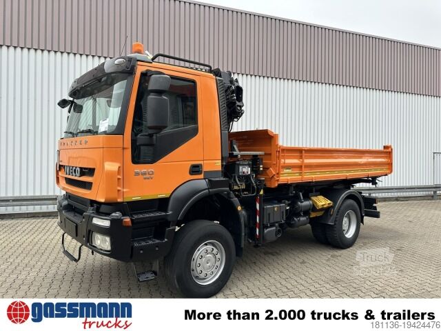 Sklápač Iveco Trakker AD190T36W 4x4, EEV, Kran Hiab 111BS-2