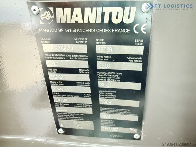 Gabelstapler für unwegsames Gelände Manitou MSI30 / DIESEL / DUPLEX 3350 / CABIN