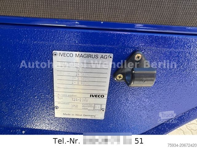 Dėžinis sunkvežimis IVECO 120-23 AW V8 4x4 Rotzler Winde TÜV neu  H-Gutach