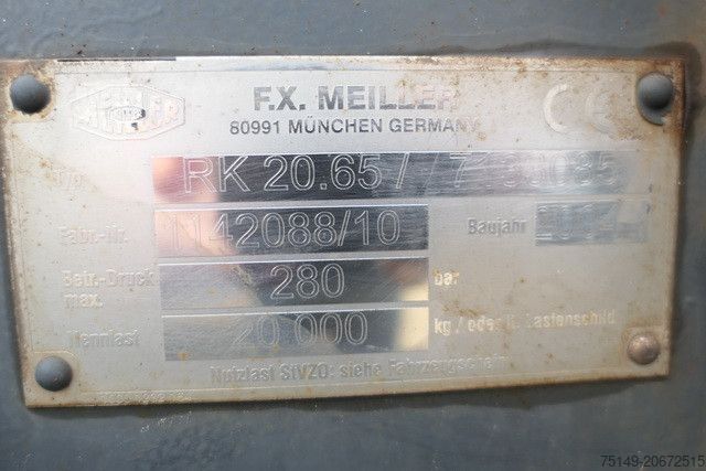 Kroklastbil MERCEDES-BENZ 2641 Actros 6x4, Meiller RK20.65, 3 Pedale,Blatt