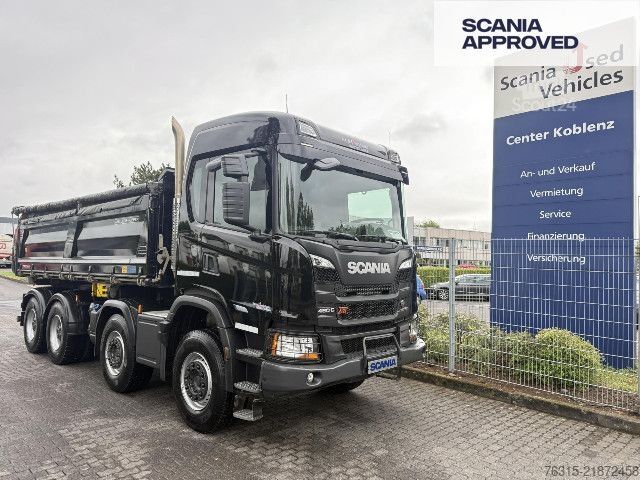 Camion-benne tricar Scania G460 - 8x4 - MEILLER DSK BORDMATIK - NEW TIRES