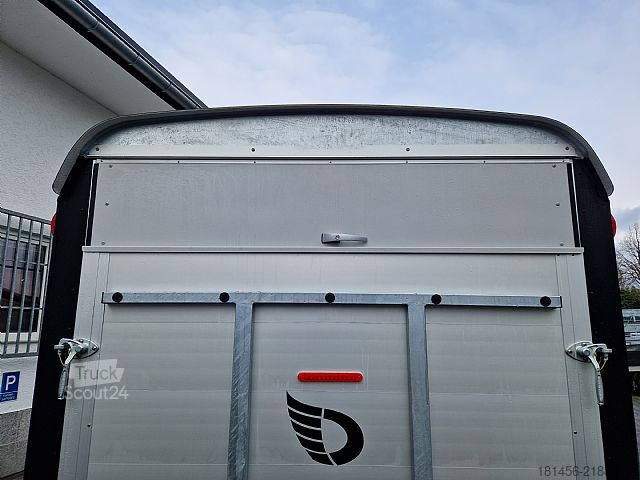 Aanhangwagen (auto) Cheval Liberté C 900 Roadster aerodynamischer Alukoffer Rampe