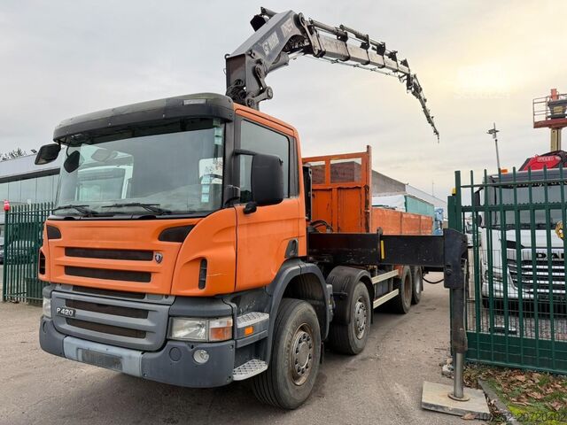 Kraanwagen Scania P420 8X4 + (25m) CRANE HIAB 422 E-5 HIPRO + JIB...