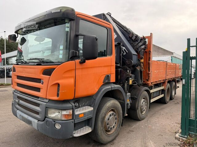 Open laadbak Scania P420 8X4 PRITSCHE + (25m) KRAN HIAB 422 E-5 HIP...