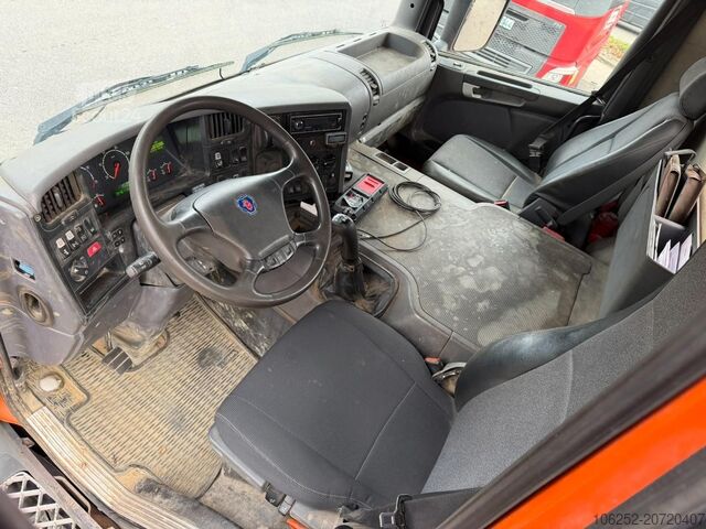 Open laadbak Scania P420 8X4 PRITSCHE + (25m) KRAN HIAB 422 E-5 HIP...