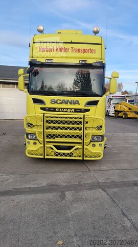 Standard dragbil Scania R 580 Retarder Standklima 2 Tanks Toplin