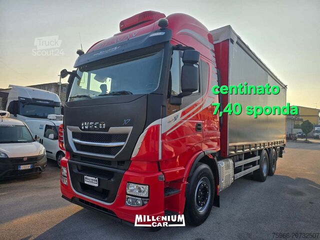 φορτηγό με επίπεδη επιφάνεια και μουσαμά Iveco STRALIS 260S46 XP 2018 EURO 6 KM670000