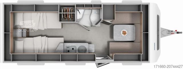 Przyczepa kempingowa HYMER/ERIBA Eriba Novaline 495 Lulea Leaf, Truma Combi-4 E