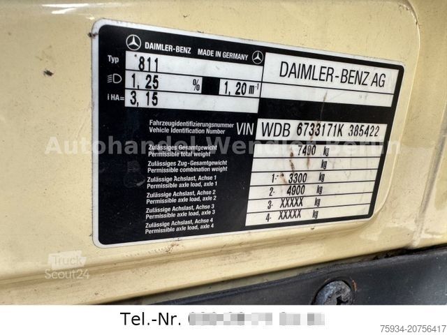 Inne MERCEDES-BENZ 811 gr Haus 6 Sitze rre orig.33tkm