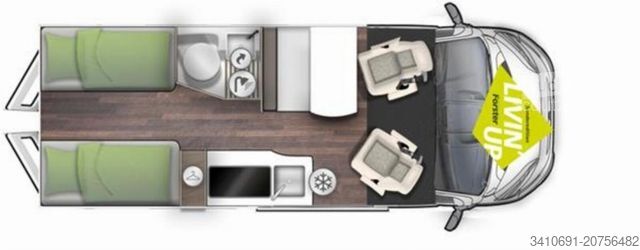 Camping-car FORSTER Livin Up Pro FV 636 EBL 8G Auto Isofix e.Spiegel