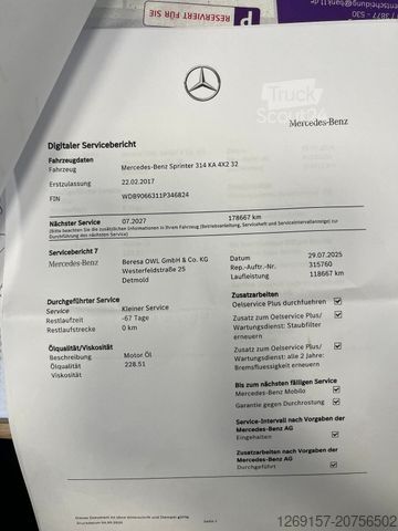 Furgoneta MERCEDES-BENZ Sprinter 314 CDI Kasten L1H1 RWD Sitzheizung