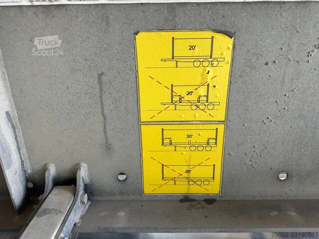  Van Hool 3-ASSIGE OPLEGGER 20FT/30FT ADR CHASSIS / galva...