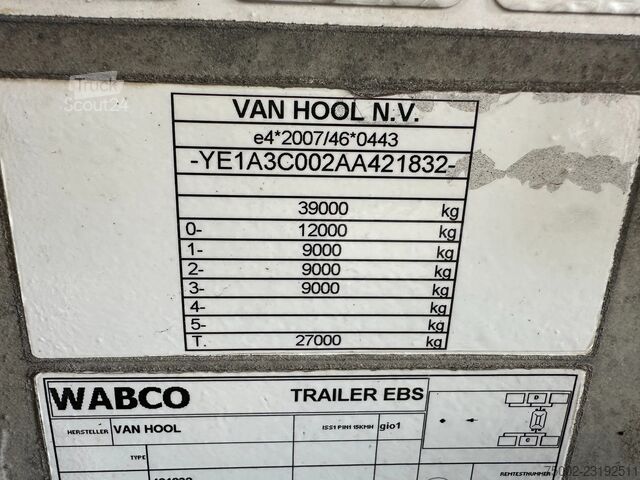  Van Hool 3-ASSIGE OPLEGGER 20FT/30FT ADR CHASSIS / galva...