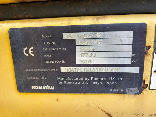 гусеничный экскаватор Komatsu PC180LC-7K