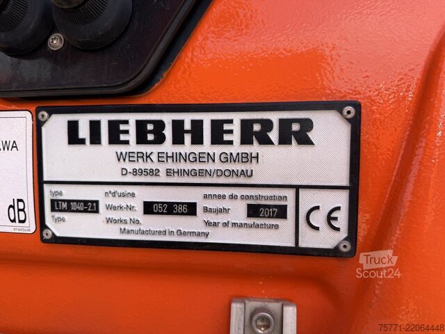 Pomocný jeřáb na nákladním vozidle Liebherr LTM 1040-2.1 4x4 EURO6 DŹWIG SAMOJEZDNY
